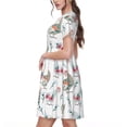 thumbnail image 2 of Lsque Funny Chicken Print Women's Casual Dress T-Shirt Summer Short Sleeve Scoop Neck Swing Dresses, 2 of 6