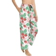 thumbnail image 6 of Salouo Strawberry Print Women's Pajama Pants Casual Loose Sweatpants PJs Flowy Pants Drawstring Palazzo for Women Wide Leg Pants Lounge Pajama -X-Large, 6 of 8