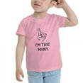 thumbnail image 3 of I'm This Many 1 First Birthday One Year Old Funny Toddler T-Shirts for Boys Girls (Pink, Youth S), 3 of 5