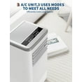 thumbnail image 4 of Accreate Portable AC Unit with Heater, 10,000 Btu Air Conditioner Portable For Room Up to 350 Sq.Ft., 3-In-1 Free Standing Cooling AC Unit With Fan & Dehumidifier, Sleep Mode, Auto Swing,24H Timer, 4 of 7
