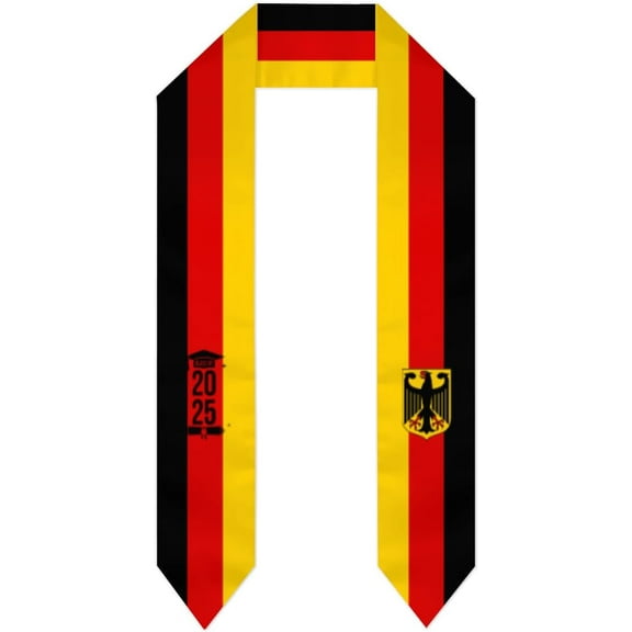 Class of 2025 Germany Flag Graduation Stoles Shawls Sash International Study Graduate Scarves