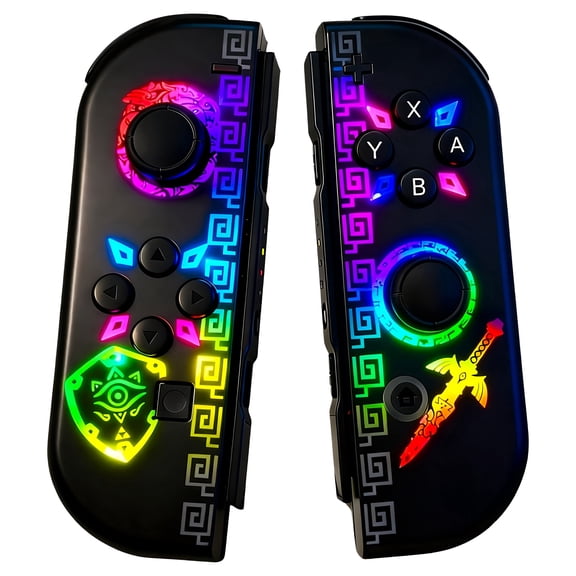 Wireless Controllers Compatible with Switch/OLED/Lite,Switch Joypad Replacement Controller with RGB Lighting,Support Vibration/Motion Control/Wake-up