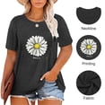 thumbnail image 3 of XCHQRTI Daisy T Shirts Women Plus Size Graphic Tshirts Casual Short Sleeve Oversized Tee, 3 of 7
