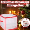 thumbnail image 2 of QJUHUNG Christmas Ornament Storage Box Heavy Duty Xmas Wreath Container with Sleek Zipper Artificial Wreaths  Durable Handles  Dual Zipper & Card Slot  Holiday Xmas Tear-Resistant Storage, 2 of 8