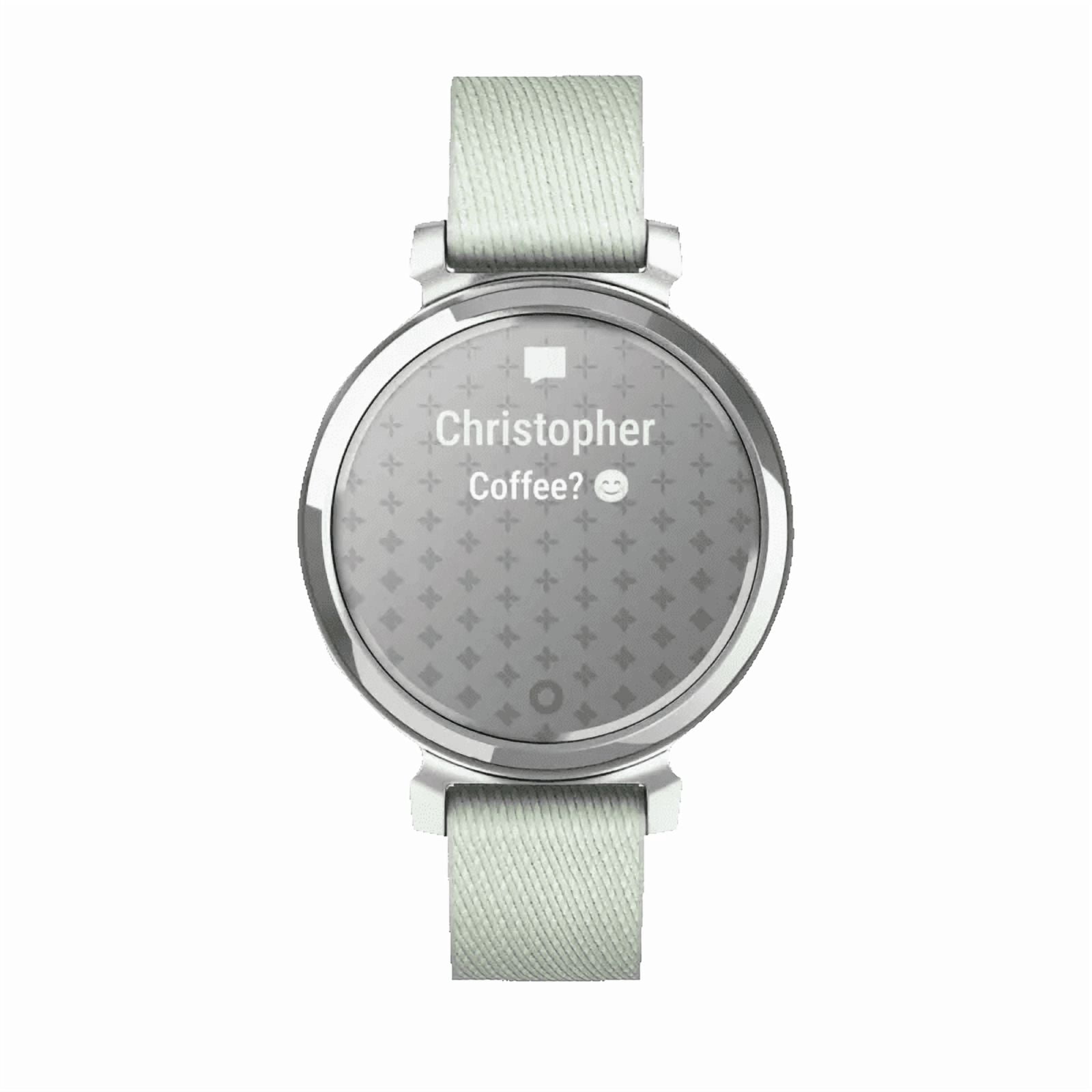 Garmin Lily 2 Classic, Silver with Sage Gray Nylon Band (Garmin Certified )