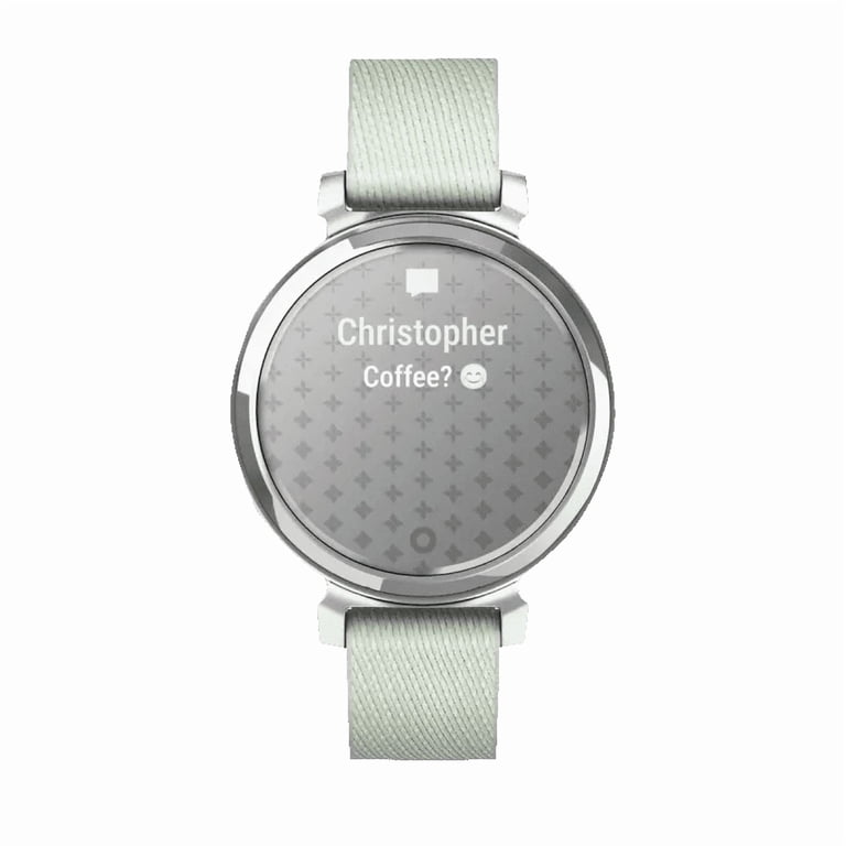Garmin Lily 2 Classic, Silver with Sage Gray Nylon Band (Garmin