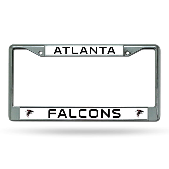 Atlanta Football Falcons - Standard Size - Chrome Metal License Plate Frame