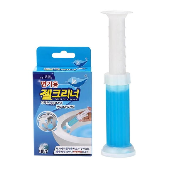 Wuztai Toilet Flower Gel Cleaner 120ml Boxed, Descaling Odor Remover with Floral Scents, Bathroom Bowl Detergent