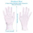 thumbnail image 1 of maskred 2pcs/set Ergonomic White Uniform Gloves With Ergonomic For Jewelry Inspection 1Set, 1 of 6