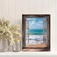 thumbnail image 2 of Qisvanset Coastal Window Ocean View Canvas Wall Art 15.75x11.81 Inches, 2 of 8