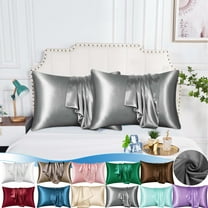 Livrdious Satin Silk Pillowcase for Hair and Skin Soft and Cooling Pillow Cases with Envelope Closure Gift for Women Men, 2-pack, 20"x28"