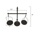 thumbnail image 2 of Creative Co-Op Black Decorative Antique Iron Balance Scale with Bird, 2 of 13
