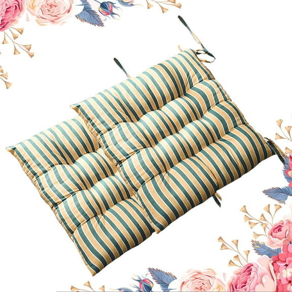 MLINS 2 Pcs Pads Striped Chair Cushion Non-fading Cushion 40.00X40.00X6.00CM Yellow