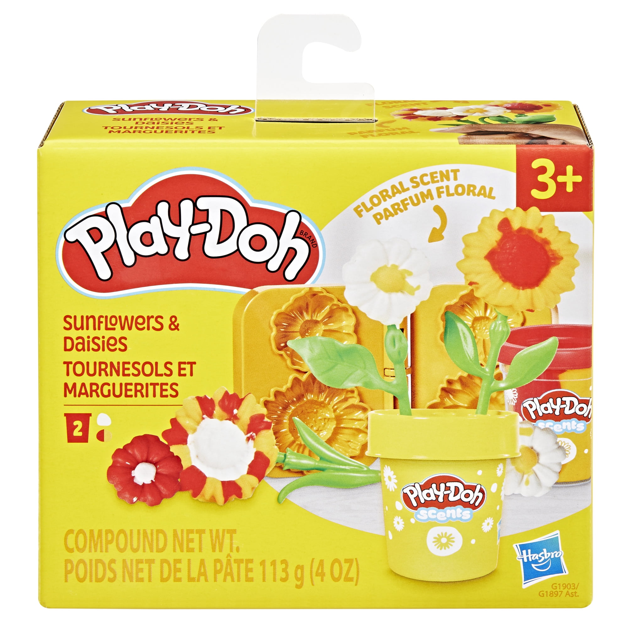 Play-Doh Tournesols et marguerites, coffret de pâte à modeler, loisirs créatifs