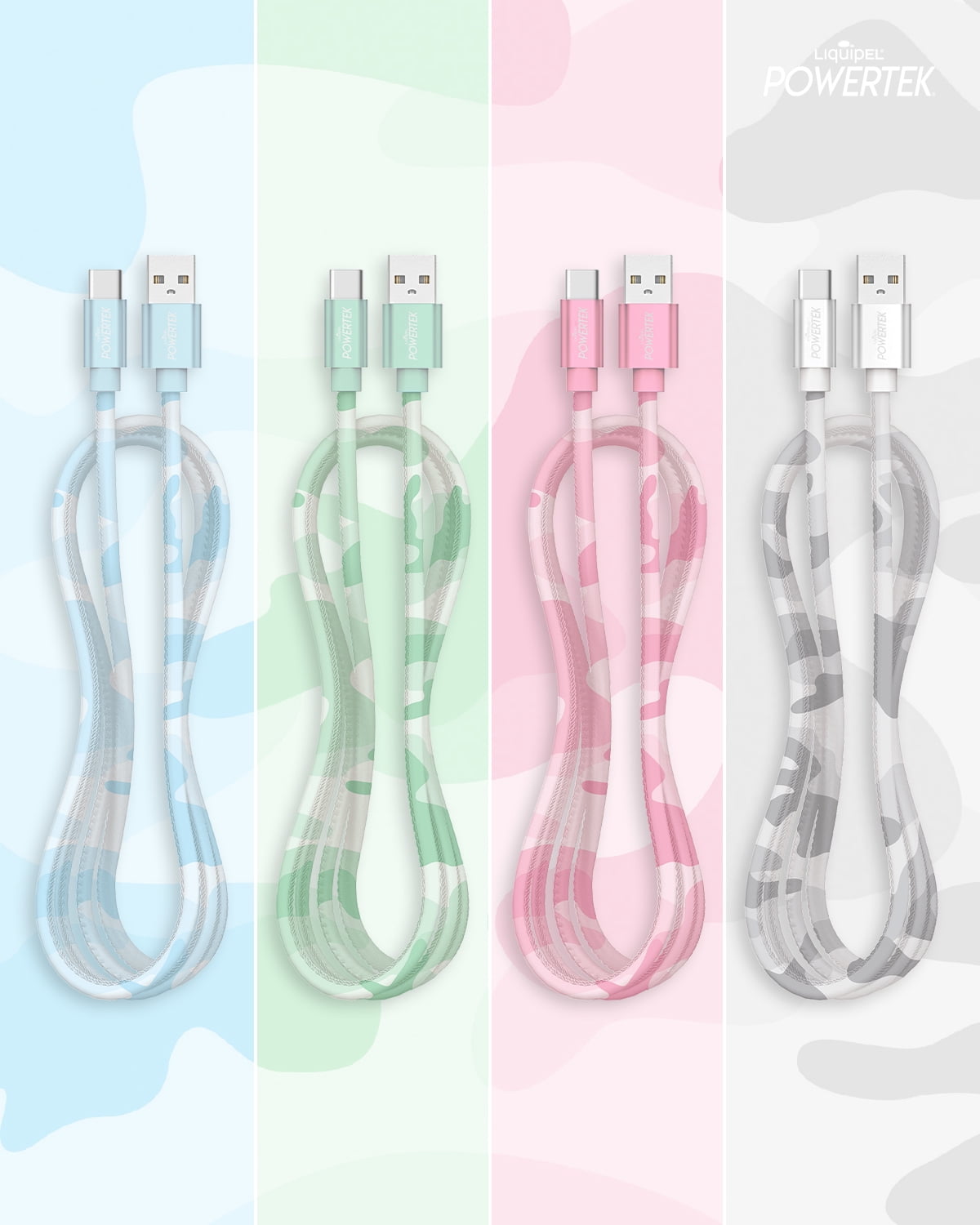 Liquipel Powertek Type C Cable Camo - Green