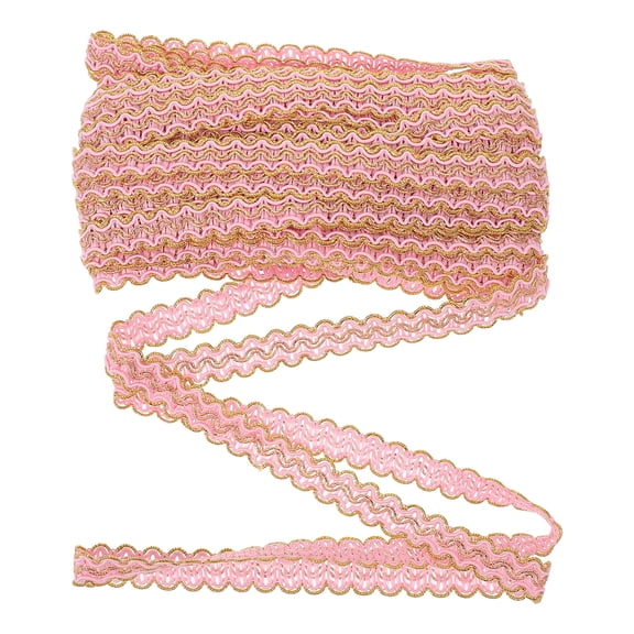 HONMEET Trim for Clothes Ribbon Polyester Pink 1Pack Sewing Trim for Clothing