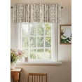 thumbnail image 2 of Bohemian Tribe Texture Valances for Windows, Rod Pocket Kitchen Valance Curtains - Soft & Washable Small Window Treatment for Living Room,&nbsp;Bathroom, Vintage Lines Stripes, 54x18inch, 2 of 9