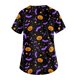 thumbnail image 3 of Camiseta casual de manga corta con cuello en V y estampado de dibujos animados para mujer, divertida y cómoda camiseta de verano, 3 of 3