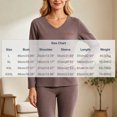 thumbnail image 3 of Women's Plus Size thermal Underwear Top Fleece Lined V Neck Long Sleeve Warm Base Layer Shirt Soft Comfy Cold Weather Top for Loungewear Daily Wear Coffee, 3 of 6