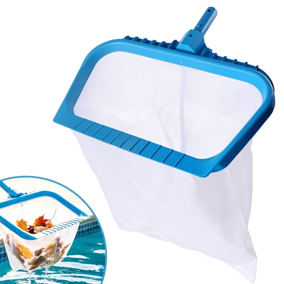 Yalumo Pool Skimmer Net, Heavy Duty Pool Leaf Rake with Fine Mesh and Deep Net Bag, Easy Scoop Edge for Leaves & Debris Cleaning in Above Ground & In-Ground Pools and Ponds (No Pole)