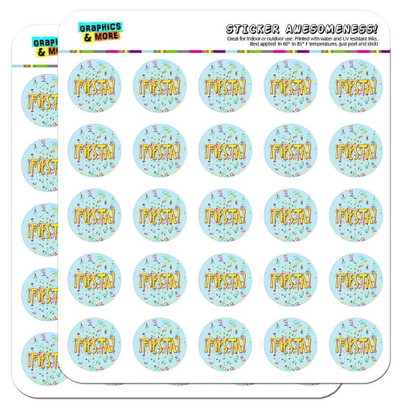 Fiesta Cinco De Mayo Mexican 1" Scrapbooking Crafting Stickers
