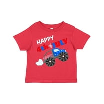Inktastic Happy Fourth of July Monster Truck Boys or Girls Toddler T-Shirt