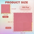 thumbnail image 2 of Uxcell 100 Pcs Scalloped Cocktail Napkins with Gold Foil Edges, 5 x 5 Inch Disposable Scalloped Paper Napkins for Wedding Engagement Anniversary Party Tableware Decorations, Dark Pink, 2 of 7