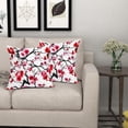 thumbnail image 4 of Spring Floral Pillow Covers 20x20 Inch Japanese Cherry Blossom Throw Pillow Covers Vintage Pink Flower Decorative Outdoor Pillowcase Cotton Linen Cushion Covers for Couch Sofa Bedroom Home (Pack of 2), 4 of 6