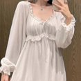 thumbnail image 5 of Princess Vintage White Color Full Sleeves Nightgown Women Autumn Pure Cotton Long Night Dress Girls Home Dress, 5 of 5