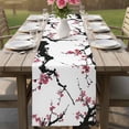 thumbnail image 4 of Pink Plum Blossom Table Runner 72 Inches, Farmhouse Botanical Spring Floral Bed Runner Dresser Scarves Tabletop for Indoor Outdoor Parties/Ceremony/Banquet, 18" x 72", 4 of 8