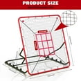 thumbnail image 2 of Bingirl Baseball Rebounder Net, 4x4.5FT 5 Adjustable Angles Baseball Bounce Back Net with UV Resistant, Pitchback Trainer for Ground, Line Drive & Fly Balls, 2 of 7