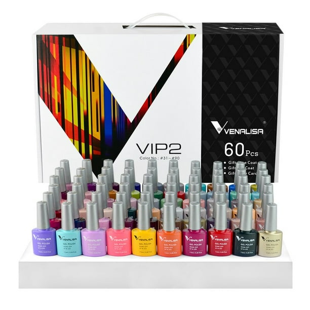 Nuevo kit de esmalte de gel Venalisa de color a la moda VIP4 HEMA Esmalte libre Vernish para diseño de arte de uñas Conjunto completo Kit de aprendizaje de gel de uñas Tan Jianjun unisex