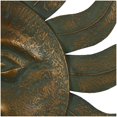 thumbnail image 4 of DecMode Copper Metal Sun Wall Decor with Smiling Face and Curved Rays, 4 of 7