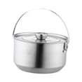 thumbnail image 5 of yotijay Camping Hanging Pot Camping Pot 4500ml for 6-8 People Open Fire Picnic Pot Large, 5 of 9