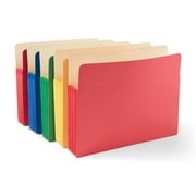 Staples 3 1/2" Expansion Colored File Pockets Letter Assorted 5/Pack TR227132/227132