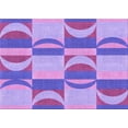 thumbnail image 1 of Ahgly Company Machine Washable Indoor Rectangle Transitional Bright Lilac Purple Area Rugs, 7' x 9', 1 of 7