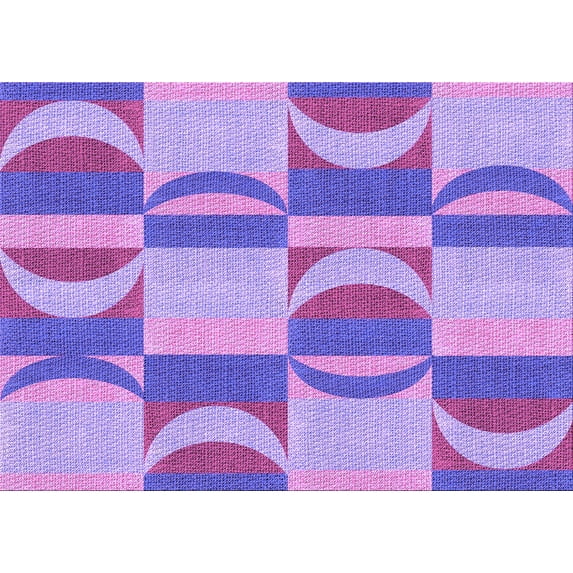 Ahgly Company Machine Washable Indoor Rectangle Transitional Bright Lilac Purple Area Rugs, 2' x 5'
