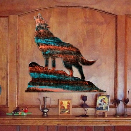 Wolf Art on Board Wall Decor