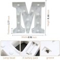 thumbnail image 4 of LED Colorful Letter Lights Light Up Letter Signs - Auto Color Changing Night Light Party Wedding Event Birthday Bar Home Girls Room Decoration (Colorful M), 4 of 7