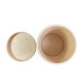 thumbnail image 2 of 250 Sets Kraft Paper Food Containers With Vented Lids, To Go Hot Soup Bowls, Disposable Ice Cream Cups - Kraft, 2 of 3