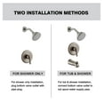 thumbnail image 5 of Brushed 6 Inch Shower Faucet with Tub Spout Combo - Bathroom Shower Faucet Set with Pressure Balance Valve, Anti-Clogging Nozzles & Durable Brass Body, 5 of 8