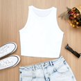 thumbnail image 2 of Regular Fit Chaleco Sin Mangas Crop Top Tank Básicopangjing, 2 of 3