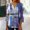 Purple, variant on Drovellove Women's V Neck 3/4 Length Sleeve Blouse, Printed Casual Tunic Top for Home or Office