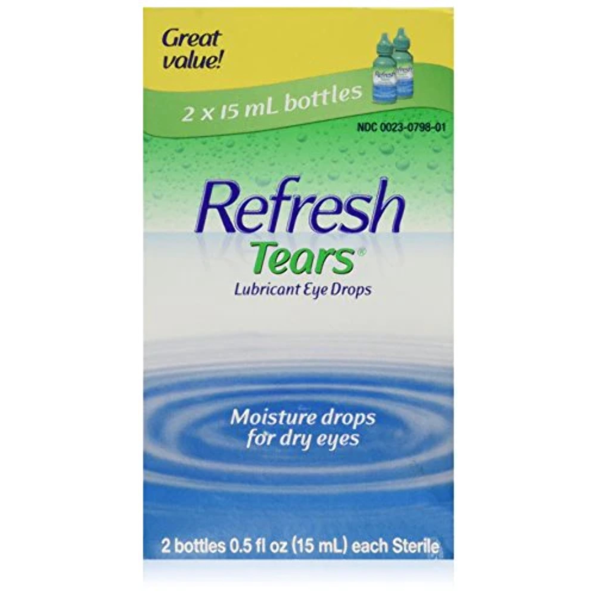 Refresh Tears Lubricant Eye Drops 2pk of 0.5oz bottles