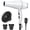 White, variant on NEXPURE Hair Dryer, 1875W Ionic Blow Dryer with Diffuser and Concentrator, Fast Drying Low Noise, 3 Heat & 2 Speed Settings, White