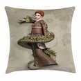 thumbnail image 1 of Ambesonne 18" x 18" Brown Polyester Decorative Pillow Cover, 1 of 2
