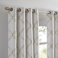 thumbnail image 5 of SUNSHIELD ESSENTIALS Brent Embroidery 100% Blackout Curtains for Living Rooms, 50” x 84”, Ivory/Linen, 5 of 7