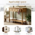 thumbnail image 6 of GZXS Console Table with Drawers for Entryway, 36" Vintage Pine Wood Sofa Table with Bottom Shelf for Living Room, Hallway, or Dining Room (Natural), 6 of 10