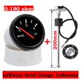 thumbnail image 2 of 52MM Water Level Gauge With Water Level Sensor 100MM 125MM 150MM 200MM 300MM 400MM 0-190ohm Water Liquid Tank Level Indicator ,Easy to Install, 2 of 7