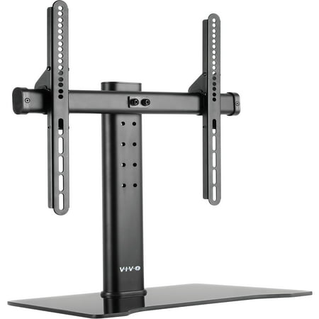 Universal LCD Flat Screen TV Table Top Stand w/ Glass Base ...
